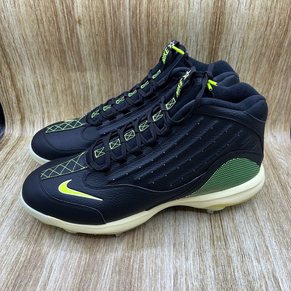 Nike Air Griffey 2 Metal Baseball Cleats Men's Size 12 Black Neon HF3840-001 NEW - Picture 3 of 9